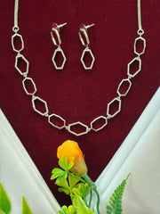 CZ Geometric Shaped Necklace set