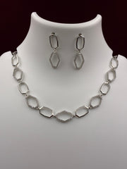 CZ Geometric Shaped Necklace set