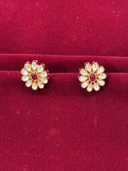 Kundan Floral Stud  Earring