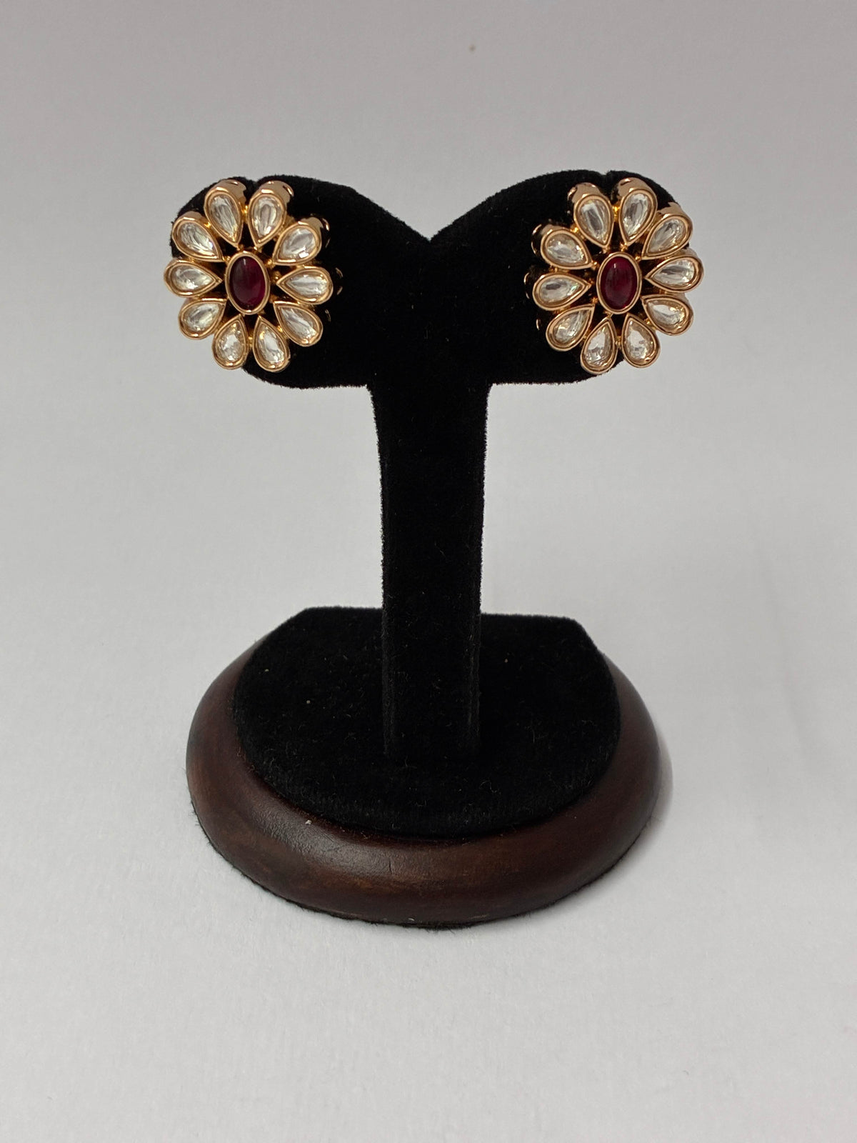 Kundan Floral Stud  Earring