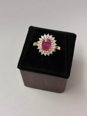 CZ Ruby Elegant Finger Ring