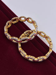 CZ Pink Loop Luxe Designer Bangle