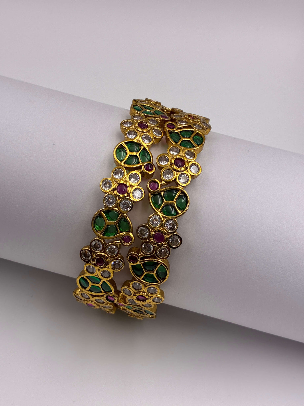 Antique Multicoloured Polki Bangle