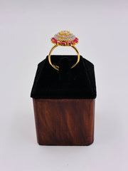CZ Ruby Gorgeous Circular Finger Ring