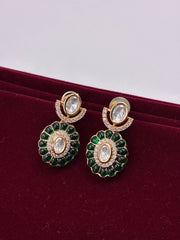 Kundan Green Glory Designer Earring