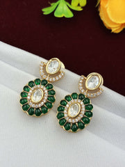 Kundan Green Glory Designer Earring