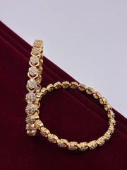 CZ Floral Sequence Designer Bangle