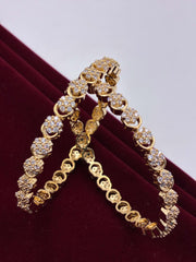 CZ Floral Sequence Designer Bangle
