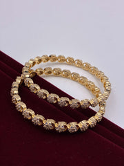 CZ Floral Sequence Designer Bangle