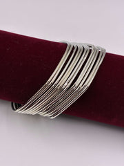 Oxidised Delicate Hexagon Bangle