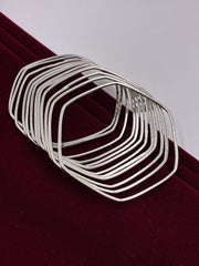 Oxidised Delicate Hexagon Bangle