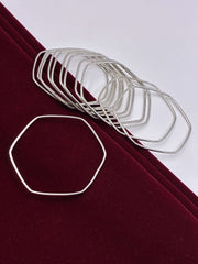 Oxidised Delicate Hexagon Bangle