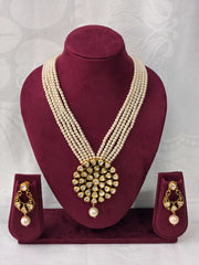 Antique Pearl layers designer Necklace Set