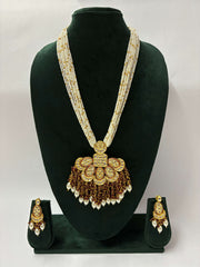 Antique pearl ruby beads Necklace Set