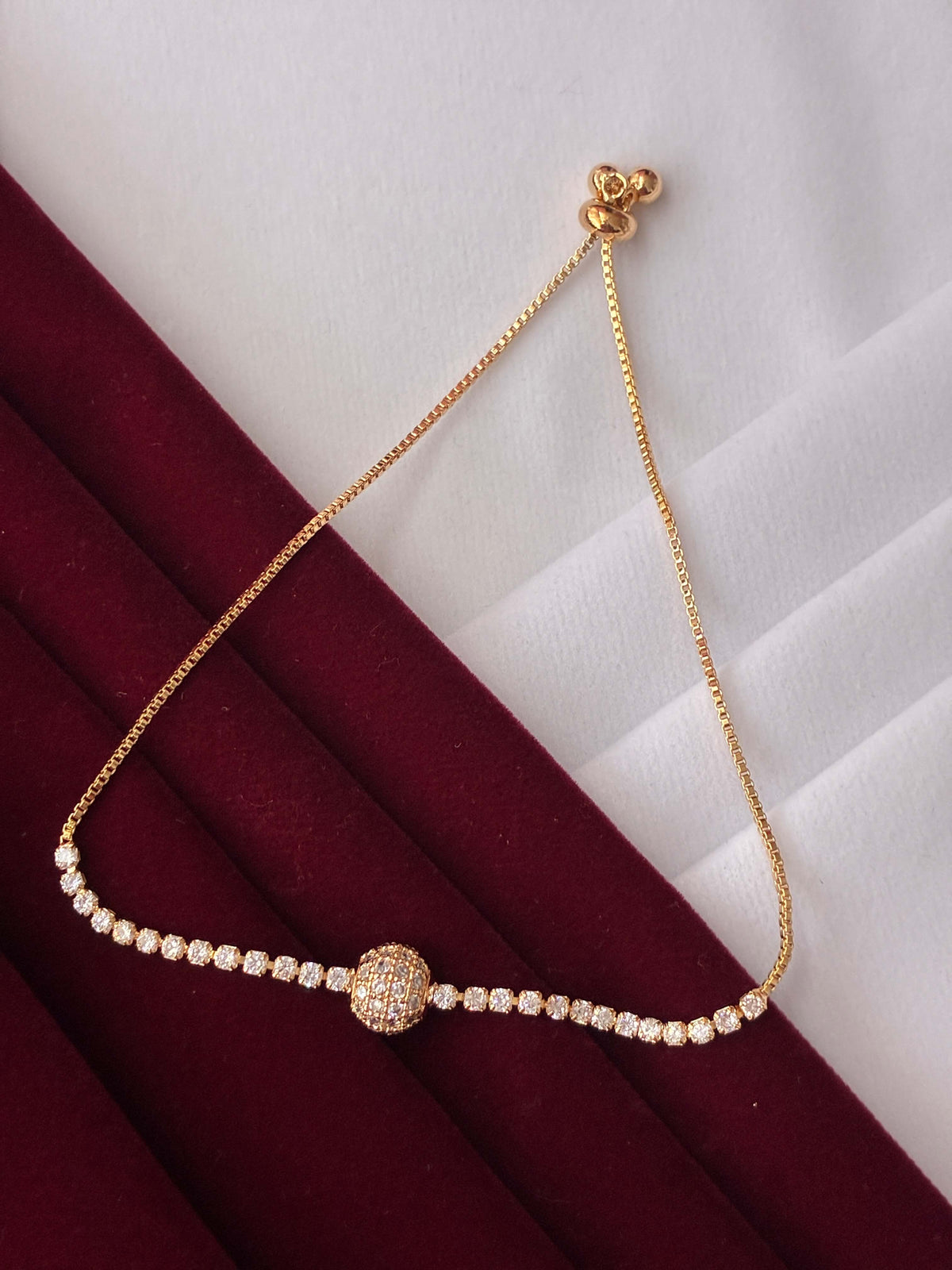 Western Two Tone Classy Ball Bracelet