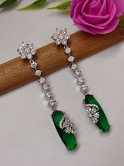 CZ emerald green designer Dangle earring