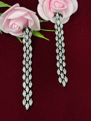 CZ Shimmer long Dangle Earring