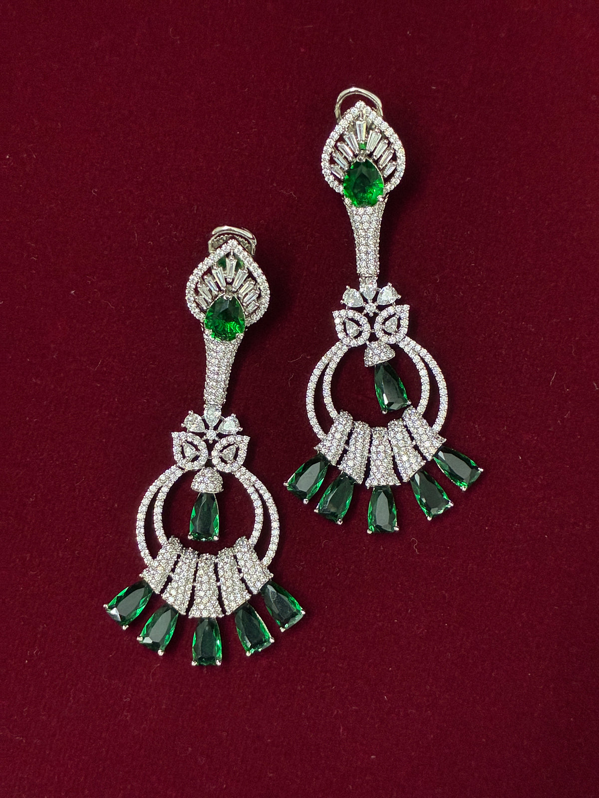 CZ Emerald Green Splendid Dangler