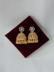 CZ Traditional Floral Jhumka Earring