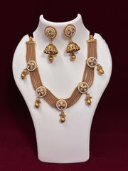 Antique Elegant Round Stud Necklace Set