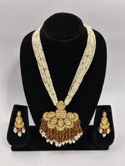 Antique pearl ruby beads Necklace Set