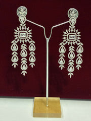 CZ Silver tone Statement Necklace Set