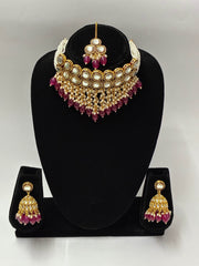 Antique Deeppink Beautiful Choker Necklace Set