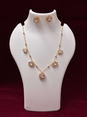 Kundan Polki Delicate Necklace set