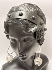 CZ Half Hoop Jhumka Fusion Earring