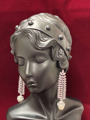 CZ Splendid dangle Earring with Pearl Drop