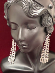 CZ Splendid Long layered dangle Earring