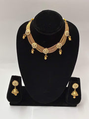 Antique Elegant Round Stud Necklace Set