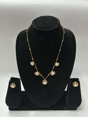 Kundan Polki Delicate Necklace set