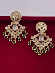 Kundan Emerald Green Splendid Earring