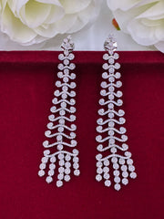 CZ Splendid Long layered dangle Earring