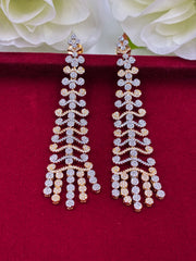CZ Splendid Long layered dangle Earring