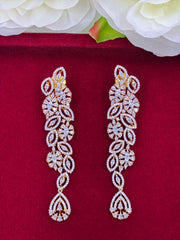 CZ Adorable Floral and leaf Designer Earring