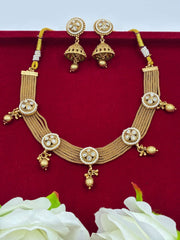 Antique Elegant Round Stud Necklace Set