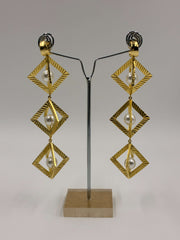 Antique Anti Tarnish Geometric Shape Dangle Earring