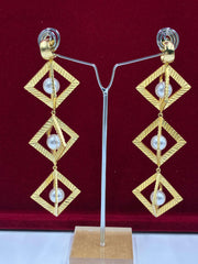 Antique Anti Tarnish Geometric Shape Dangle Earring