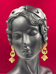 CZ Classic Ruby Green Peacock Jhumka Earing