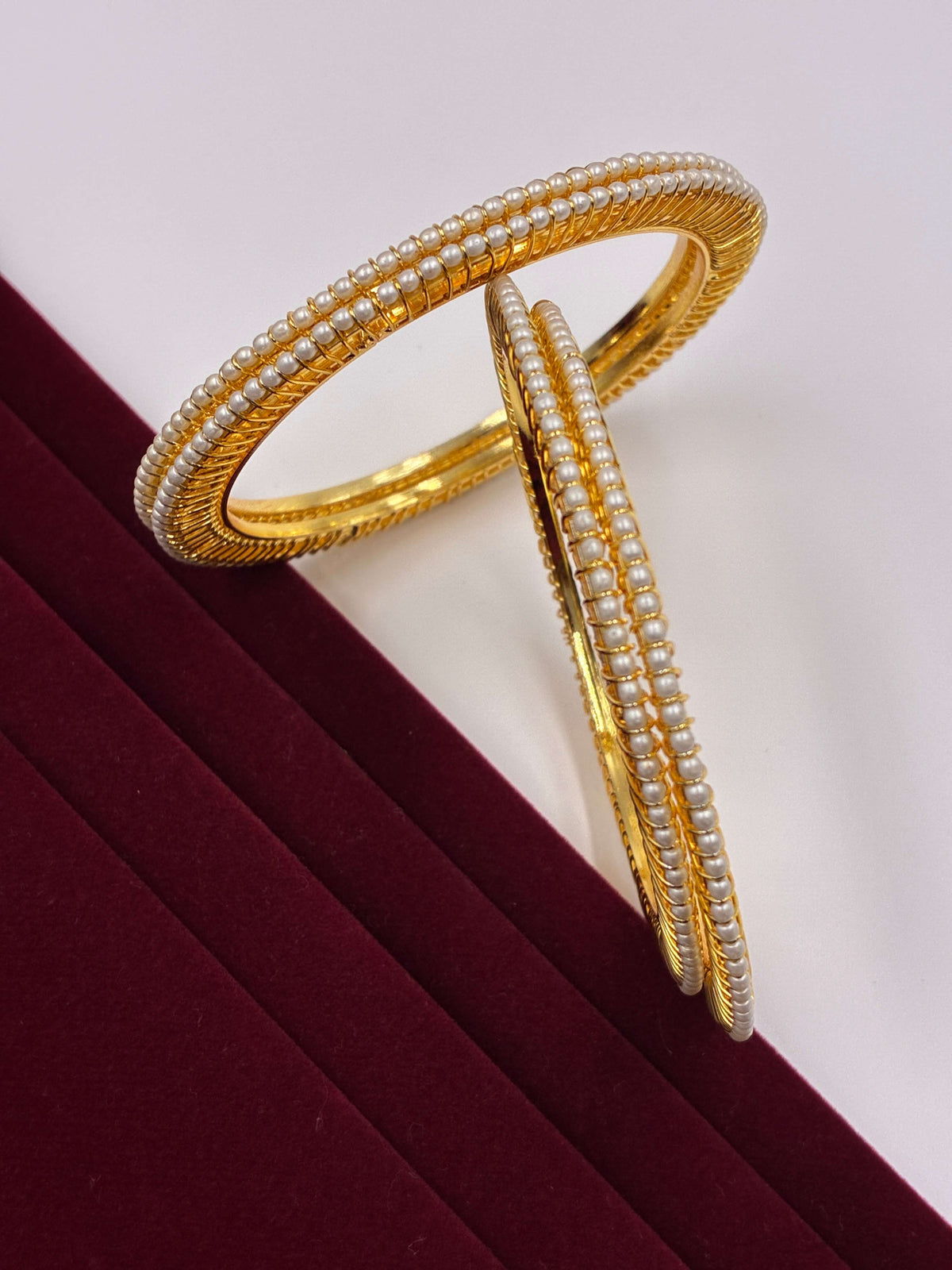 Single Line Designer Pearl Bangle