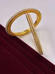 Single Line Designer Pearl Bangle