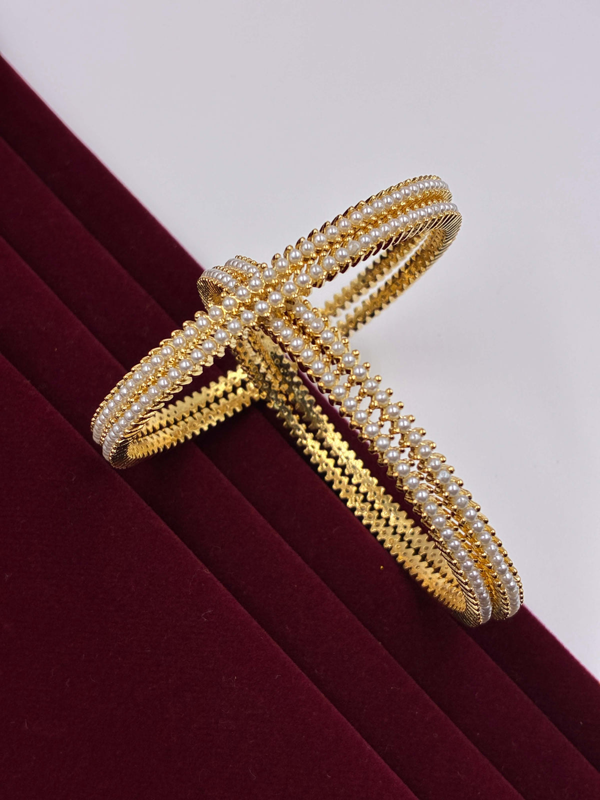 Traditional Ethnic Single Line Pearl Bangle