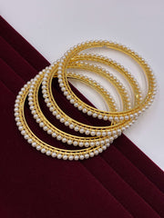 Single Line Traditional Pearl Bangle