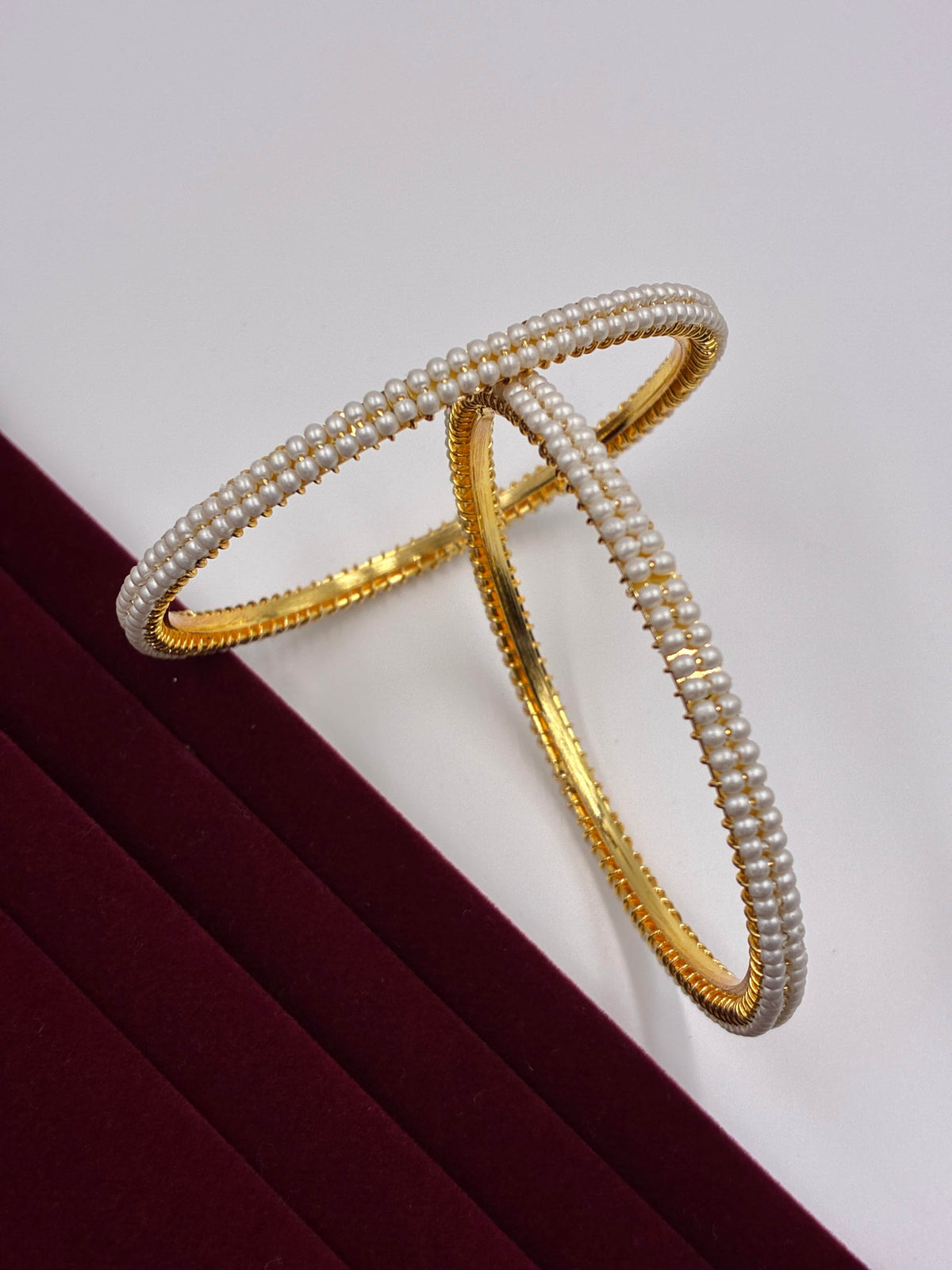 Two Line Classic Pearl Bangle