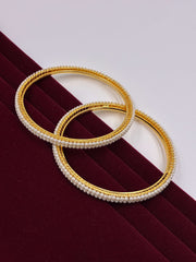 Two Line Classic Pearl Bangle