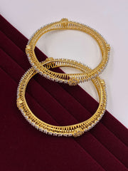 CZ Intermittent Floral Designer Bangle