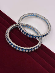 CZ Studded Blue Luxe Bangle