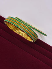 CZ Emerald Green Studded Classic Bangle
